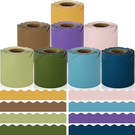 Aigybobo Bulletin Board Borders, 8 Rolls — Boho