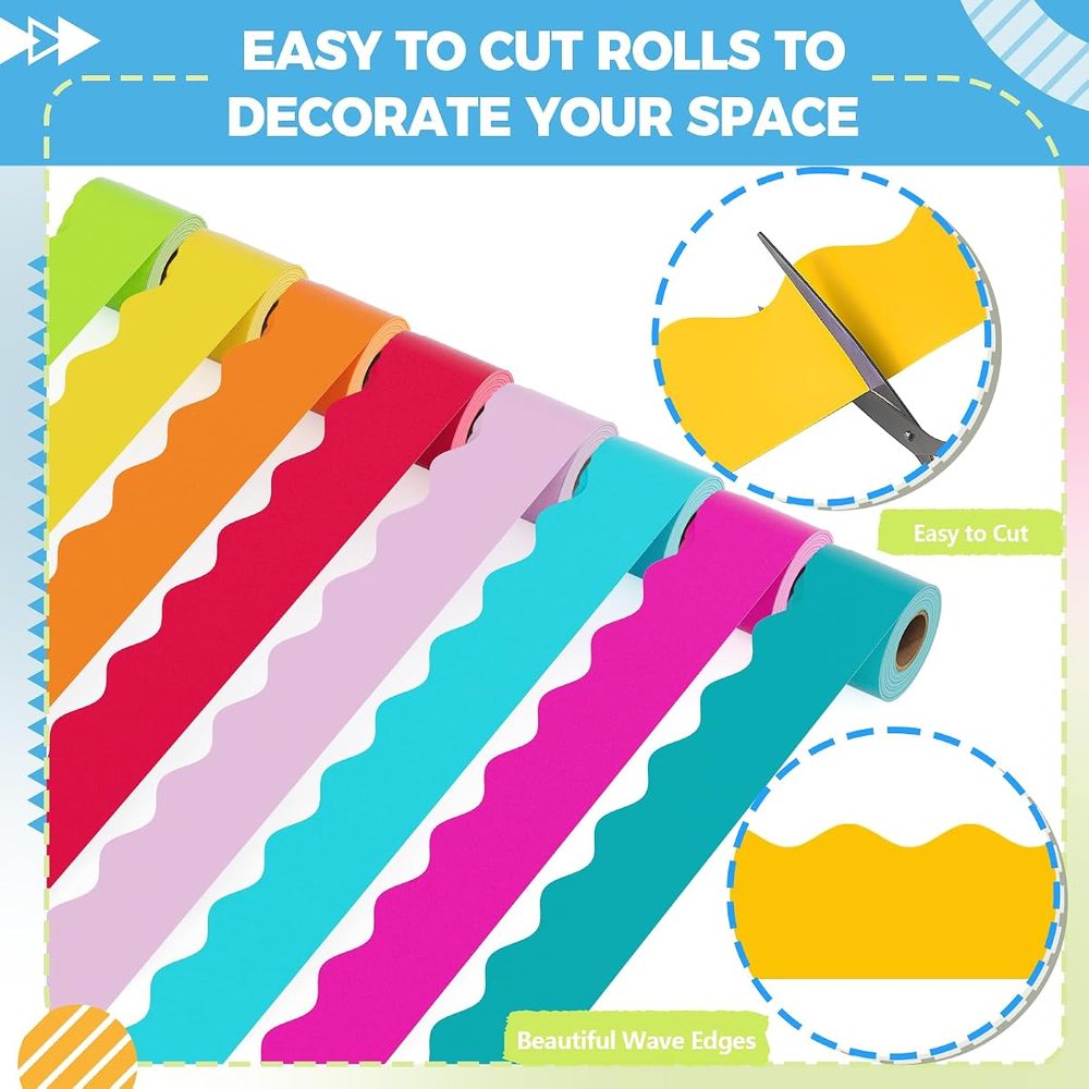 Bulletin Board Borders, 8 Rolls — Bright photo 4