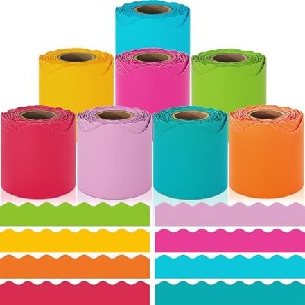 Aigybobo Bulletin Board Borders, 8 Rolls — Bright