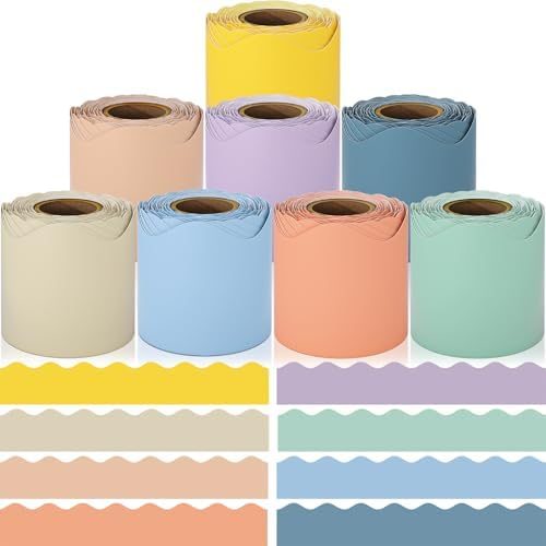 Aigybobo Bulletin Board Borders, 8 Rolls — Pastel