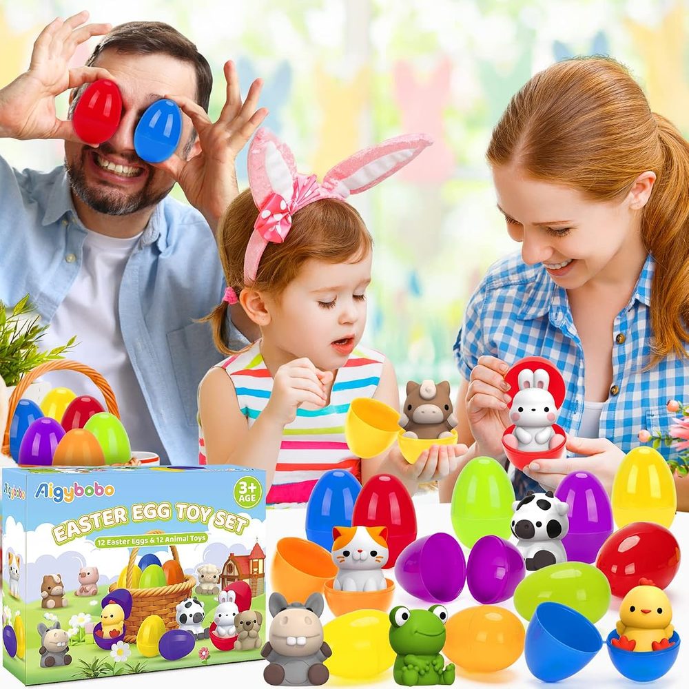 Easter Eggs with Animal Finger Puppets, 12 Pack photo 5