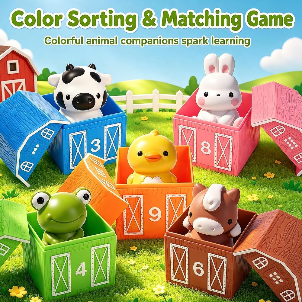 Farm Animal Counting Barns, 20 Pieces photo 4