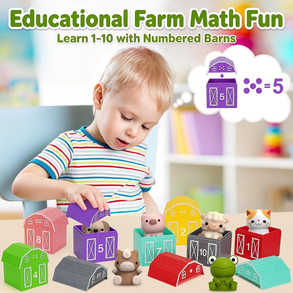 Farm Animal Counting Barns, 20 Pieces photo 5