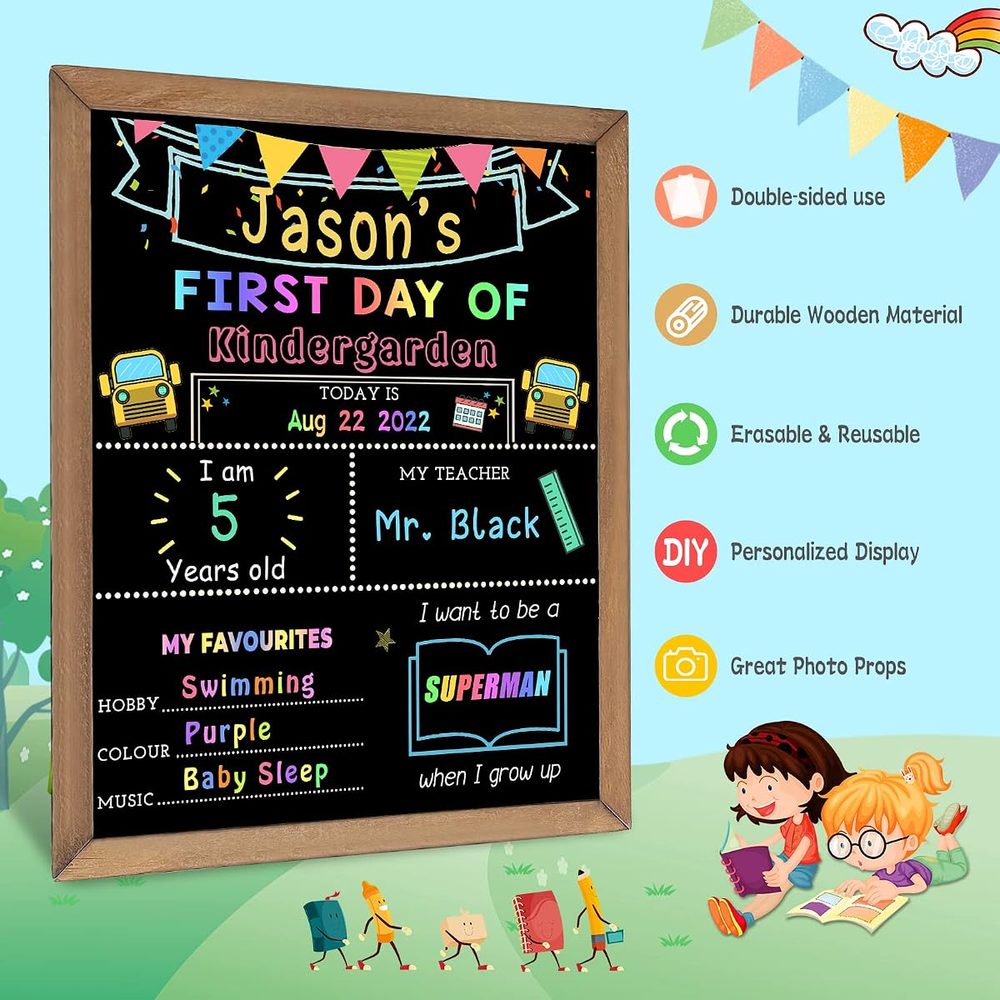 First & Last Day of School Chalkboard Sign photo 3