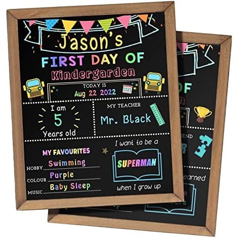 Aigybobo First & Last Day of School Chalkboard Sign