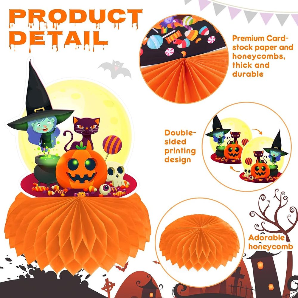 Halloween Honeycomb Centerpieces, 12 Pack photo 3