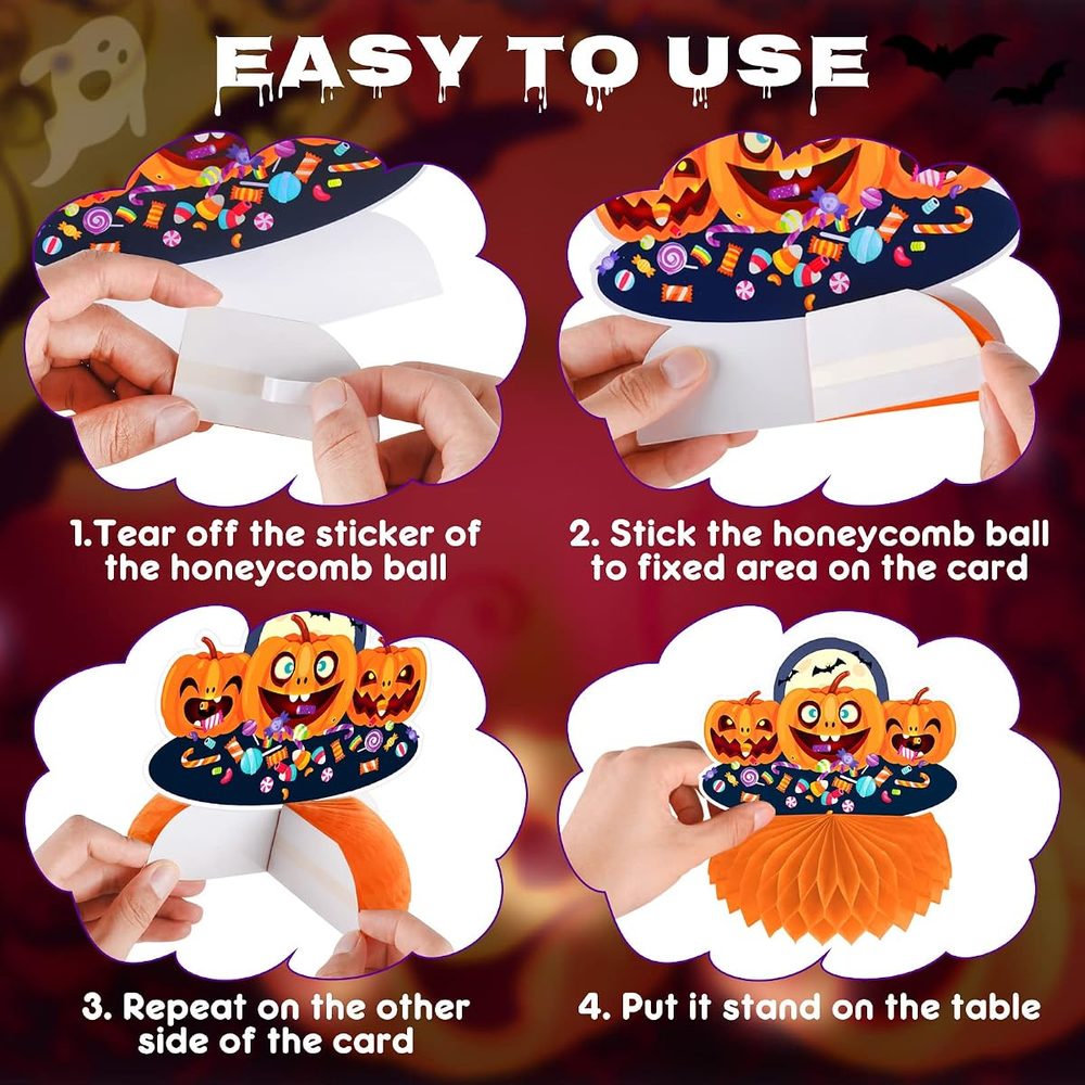 Halloween Honeycomb Centerpieces, 12 Pack photo 4