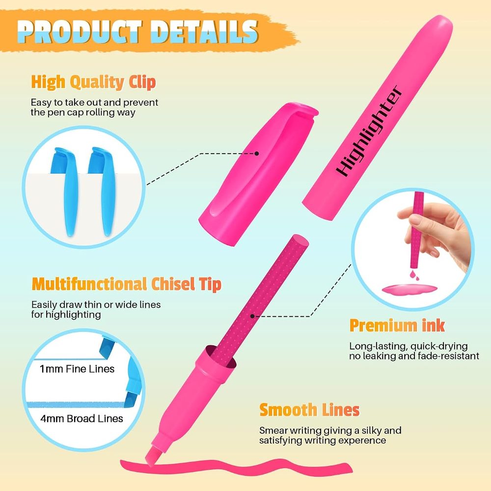 Highlighters, 192 Pack — 6 Colours photo 3