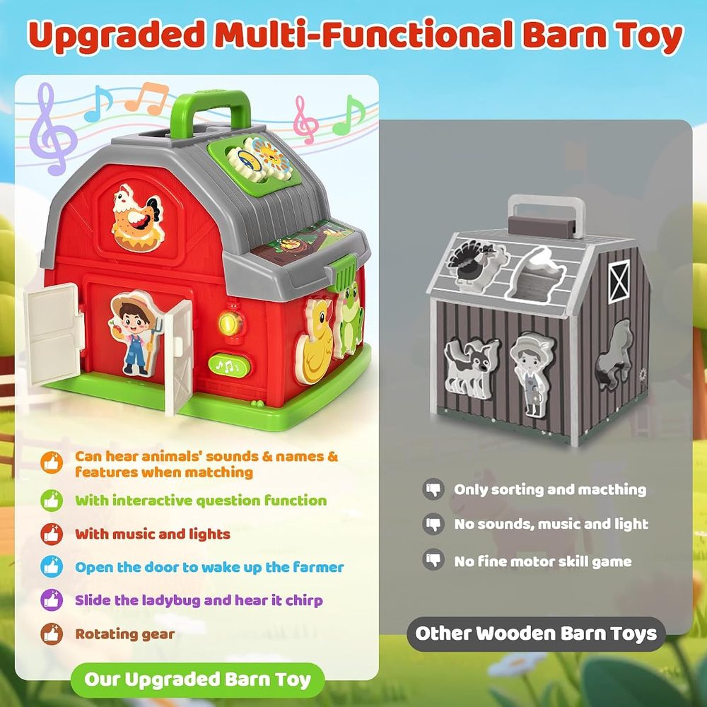 Musical Farm Barn Shape Sorter photo 4