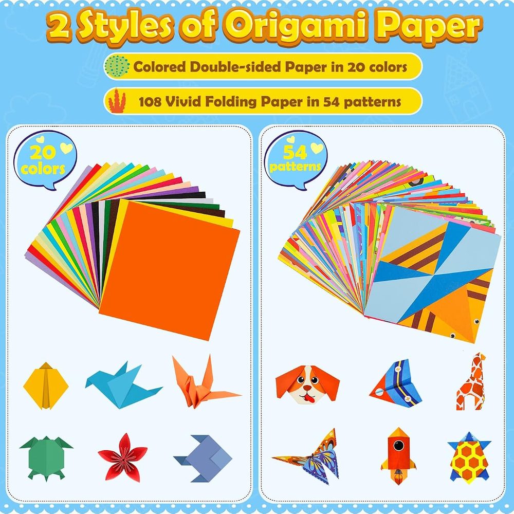 Origami Paper Kit, 308 Sheets with Book photo 3