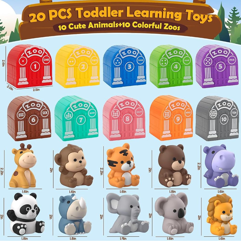 Safari Animal Counting Zoos, 20 Pieces photo 5