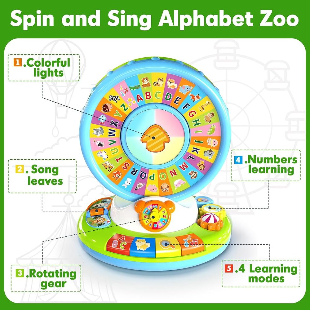 Spin & Sing Alphabet Zoo — Blue photo 2