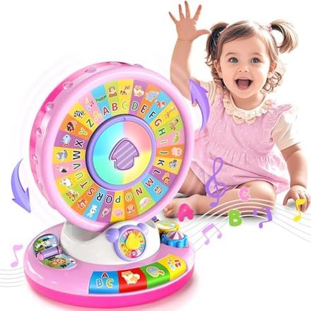 Aigybobo Spin & Sing Alphabet Zoo — Pink